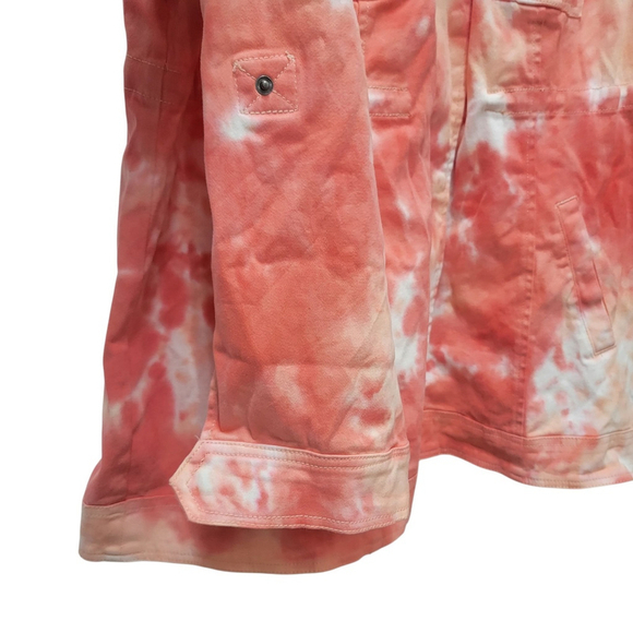 Torrid Women Full-Zip Tie-Dye Roll-Tab Hoodie Jacket Size 0 Excellent Condition - Picture 5 of 9